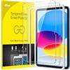 JETech Pellicola Protettiva per iPad (A16) 11a/10a Generazione (2025/2022) con Strumento di Installazione Facile, Vetro Temperato, HD Chiaro, Pacco da 2