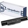 NinjaBatt Batteria per Asus A32-K53 A41-K53 K53E K53S K53SV A53E A53S X53S X54H 07G016H31875 A43S X44H K53SD A53 A54 K53 A54C A42-K53 - Alte prestazioni [6 Celles/4400mAh/48Wh]