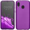 kwmobile Custodia Compatibile con Samsung Galaxy A40 Cover - Back Case Morbida - Protezione in Silicone TPU Effetto Metallizzato viola metallizzato