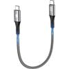 Silkland Cavo USB C USB C Corto 30CM, 3A 20V 60W, PD 3.0&QC 4.0+, Cavo Type C to Type C Ricarica Rapida per iPhone 15 Serie, Samsung S24 Ultra/S23/S22/S21, iPad Pro/Air/Mini, MacBook Air/Pro, Pixel