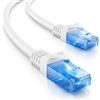 deleyCON 1m CAT.6 Ethernet Gigabit Cavo di Rete LAN RJ45 Cavo Patch CAT6 Compatibile CAT.5 CAT.5e CAT.6a Cat.7 - Bianco