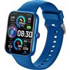SEVGTAR Orologio Fitness, Smartwatch con Chiamata Assistente Vocale Contapassi Cardiofrequenzimetro, Musicale Bluetooth Notifiche Messaggi, Sport Fitness Tracker Android iOS, Blu