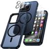 XINKAE Cover per iPhone 15 Pro Compatibile con Magsafe, 4 in 1, Custodia per iPhone 15 Pro Magnetica, Grado Militare Protezione antiurto Anti-impronte Resistente ai graffi Antiscivolo. Blu