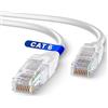 Mr. Tronic cavo Ethernet Cat 6 da 50m, Cavo di rete LAN Alta velocità con Connettori RJ45 - Patch Internet Compatibile con Cat 5e, 7, 8 | AWG24 UTP CCA (50 Metri, Bianco)