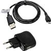 Mobile-Laden Set di ricarica compatibile con Panasonic Lumix DC-GX9M, Caricatore USB Muro, Cavo USB, 2000mA