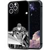 HOSCLANS Anime Morbido Silicone Protettivo Manga Shell Cover Antiurto Opaco Casi Del Telefono (Guts Berserk, per iPhone 12 Mini)