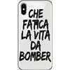 Mixroom - Cover Custodia Case in TPU Silicone Morbida Sfondo Trasparente per Apple iPhone XR Fantasia Che Fatica La Vita da Bomber U335