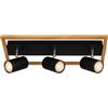 BRILONER - Lampada da soffitto, Plafoniera, Lampada, Struttura in legno, Girevole, Lampada da soggiorno, Lampada da camera da letto, Lampada da cucina, Legno nero