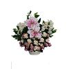 DRW Centro Fiori Cementero Santos Rose Malve 60x60 cm, Giallo e Bianco, Medidas: 80x50 cm