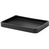 Gedy Brenda Vassoio Portaoggetti da Bagno in Resina Colore Nero Opaco, Vassoio da Bagno per Portaspazzolini, Dispenser Sapone Bagno, Organizer Bagno e Contenitore Bagno, Misure H2,5xL21,5xP15,2cm
