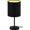 RL LIVE YOUR LIGHT Reality, Lampada tavolo, Jerry 1xE14, max.40,0 W Finitura: Metallo, Nero oro Ø:13,0cm, A:28,5cm Interruttore su cavo,Senza illuminante