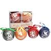 Ciao Set di 4 palline da decoupage per albero di Natale di Harry Potter Hogwarts Houses (Ø8 cm), con licenza ufficiale Wizarding World, in confezione regalo, multicolore