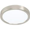 Eglo LED Plafoniera Fueva 5, Ø 21 cm, lampada da soffitto a 1 luce in acciaio con diffusore in plastica, lampada da soffitto in nichel opaco, bianco, LED luce neutra