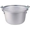 Pentole Agnelli FAMA4420 Paiolo con Manico Arco e Orlo in Alluminio per polenta BLTF, 20 cm, Argento