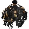 RL LIVE YOUR LIGHT Reality, Plafoniera, Leavy 1xE27, max.28,0 W Plastica, Nero, Finitura: Metallo, nero opaco Ø:38,0cm, A:58,0cm Modello depositato,IP20,Senza illuminante