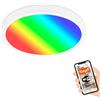 BRILONER - Lampada da soffitto LED intelligente, lampada da soffitto WiFi, temperatura colore regolabile, controllo vocale, lampada da soggiorno, lampada da camera da letto, 270x60mm