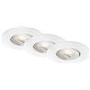 BRILONER Set di 3 Faretti LED da Incasso 230V, Faretto LED Bagno Ip65, Faretti da Soffitto Dimmerabili In Continuo, Faretti LED, Faretti da Soffitto, Lampada da Bagno, Bianco, 90x42 mm DxH