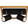 BRILONER - Lampada da soffitto, Plafoniera, Lampada, Struttura in legno, Girevole, Lampada da soggiorno, Lampada da camera da letto, Lampada da cucina, Legno nero