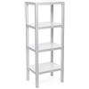 TATAY Scaffale Bagno a 4 Ripiani | Resistente all'Umidità | Inclusi Viti e Compatibile con Sistema Quick Fix | Per Interni ed Esterni | Portata fino a 40 kg - Modello Lombok - Bianco