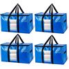 TAILI Sacchi da Trasloco Extra Large, Confezione da 4, Blu | Sacchi Portaoggetti con Cerniera, Scatole da Trasloco Impermeabili con Coperchio per Vestiti, Campeggio, Viaggi