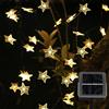 Ninonly Catena Luminosa Stella, 14m 120 LED Catena Luminosa Solare Esterno, Stella Luci Led Impermeabili, Stelle Catene Luminose per Feste Natale Matrimoni Giardino Cortile Decorazione