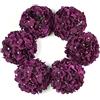 DuHouse Fiori artificiali di ortensia in seta più grandi con stelo, fiori finti di ortensia per matrimoni, casa, giardino, centrotavola, confezione da 6(prugna)