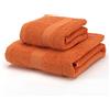 Boncasa - Set di asciugamani, 100% cotone pettinato (non rigenerato), filatura ad anello, 450 g/m2, morbidi al tatto (arancione, set da 2 pezzi)