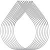 Coopay Ferri da maglia circolari 40 cm in acciaio inossidabile lisci, set da 9 pezzi, ferri da maglia circolari in metallo da 2,5-10 mm per calze, colletti e maniche di maglioni per bambini