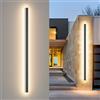 K-Bright Lampada da Parete Esterno/Interno LED 45W 3000K Bianco Caldo IP65 Applique da Parete Esterno 150CM Moderno per Balcone Giardino Veranda Via Garage,Antracite