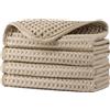 Polyte - 430 gsm asciugamano viso in microfibra anti-pelucchi - tessuto a nido d'ape - 33 x 33 cm - set 4 pezzi