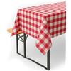 texpot Tovaglia rustica a quadretti 40 x 140 cm Rosso E Bianco A Scacchi 20 mm a quadretti 100% cotone stile country