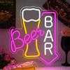 Wanxing Insegne al neon di birra per decorazione da parete, luci al neon della birra, insegna di luce al neon per bar, birra, decorazione della casa, negozio, discoteca