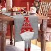 SOMYTING Runner da Tavola Natalizio 3D 180 cm Babbo Natale Motivo Natalizio per Decorazioni da Tavolo per Feste di Natale Runner da Tavola in Tessuto (Grigio)