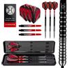 Harrows Predator Set di Freccette con Punta in Acciaio al tungsteno al 90% 22g, 23g, 24g e 25g - Include Impugnatura Ultra Traction, aste Supergrip Fusion, Alette Prime e Custodia da Viaggio 25g