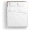 KLULK Parure Copripiumino Percalle Matrimoniale Bianco, Sacco 255 X 205 + 80 Cm, 2 Federe 52 X 82 cm, 100% Percalle Di Cotone, Made In Italy, 2 Posti