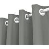 IlGruppone Tenda Semioscurante 140 x 290 Cm con Occhielli da Interno A Pannello Coprenti Moderne A Tinta Unita Soggiorno Cucina Camera Finestra - Grigio - 1 Tenda