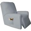 Yekuhe 1 posto Copripoltrona Relax Reclinabile Elettrica con Braccioli Completo 4-Pezzo Fodera per Poltrona Elasticizzato con Tasche, Minimalismo Coprisedile Poltrona Lavabile Antiscivolo Copripoltrona ( Col