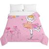 Chickwing Chickwin Trapuntino Copriletto Trapuntato Matrimoniale Singolo, Ragazza Balletto Goffrato Autunno Coperta Primaverile Estivo Trapunta Coperta Leggera per Camera da Letto (Cuore Rosa,200x230cm)