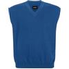 Krumba Uomini Maglione Gilet per più Misurare: Grande Alto V Collo Senza Maniche Lavorare Maglia Cotone Maglione Blu Reale 7XL