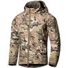 KJHSDNN Uomo Tattico Camouflage Softshell Giacca Impermeabile Antivento Militare Combat Cappotto Giubbotto con Cappuccio Outdoor Trekking Caccia Outerwear