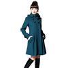 Jitong Donna Cappotto Lungo con Cappuccio Giubbotto Trench Giacca Maniche Lunga Jacket Blu M