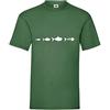 Generisch Evolution Lisca di Pesce Uomini T-Shirt - shirt84 - Verde Bottiglia, L