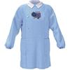 Ambrosino Grembiule Bambino Asilo Quadretto Cielo Ricami Variabili Bottoni o Zip Omaggio Incluso Moda Egidio (Abbottonatura laterale, 50)
