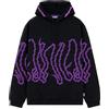 Octopus Felpa con Cappuccio Thorns Hoodie tentacoli Viola Spine su fonfo Nero 2023/24 Milano Originale Garantito (L)