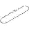 NKlaus bracciale in argento 925 19cm catena a sfere taglio diamante signore bracciale catena fine 12023