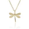 Meissa Collana con ciondolo a forma di libellula in argento Sterling Collana a forma di libellula per le donne Collana plissettata in oro rosa Regalo gioielli, Oro