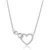 Meissa Infinito Collana cuore Amicizia collana donna Argento Cubic Zirconia punto luce collana Promessa Regalo (Argento)