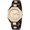 Tiong Orologio da uomo classico in legno leggero, orologio da uomo al quarzo, orologio impermeabile luminoso, Q0816, Bracciale