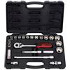 KS Tools 911.0622 - Valigetta con chiavi a bussola F6 1/2, da 10 a 32 mm, cromo satinato, 22 pz