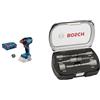 Bosch Professional Avvitatore a massa battente a batteria GDX 18V-210 C (batteria e caricabatteria non incl. incl. 1 modulo Bluetooth, L-BOXX 136) + Chiavi a bussola 6,7,8,10,12,13mm: 50mm: set